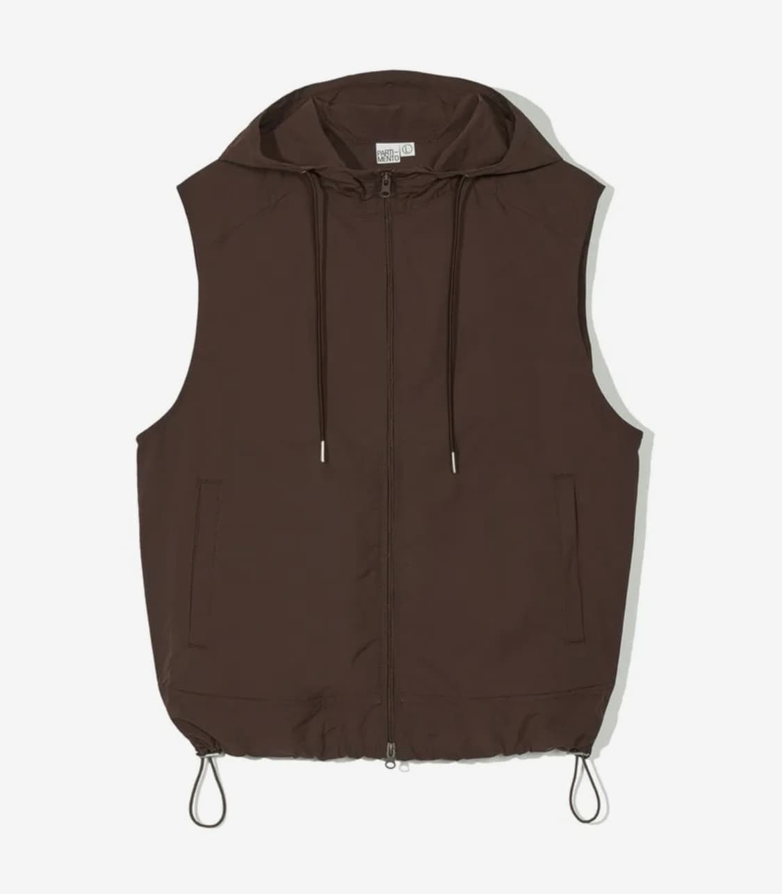 파르티멘토 윈드 파이버 후드 베스트 브라운 상품이미지1
