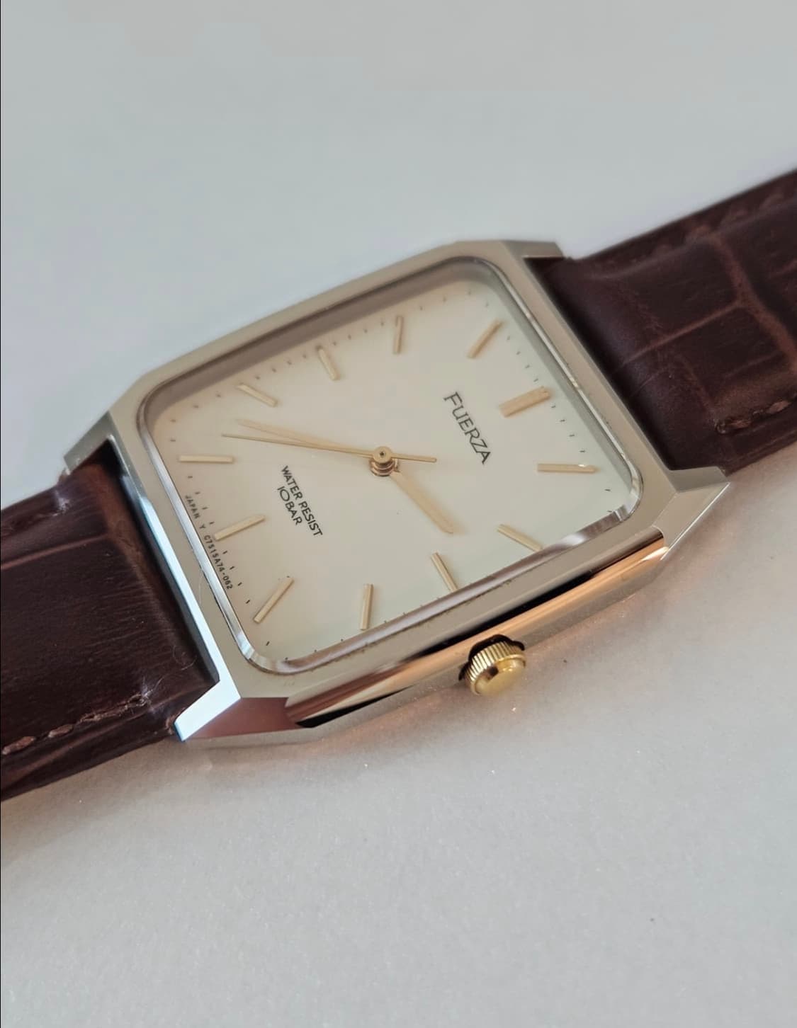 빈티지 오리엔트 FUERZA 사각 가죽 시계 상품이미지3