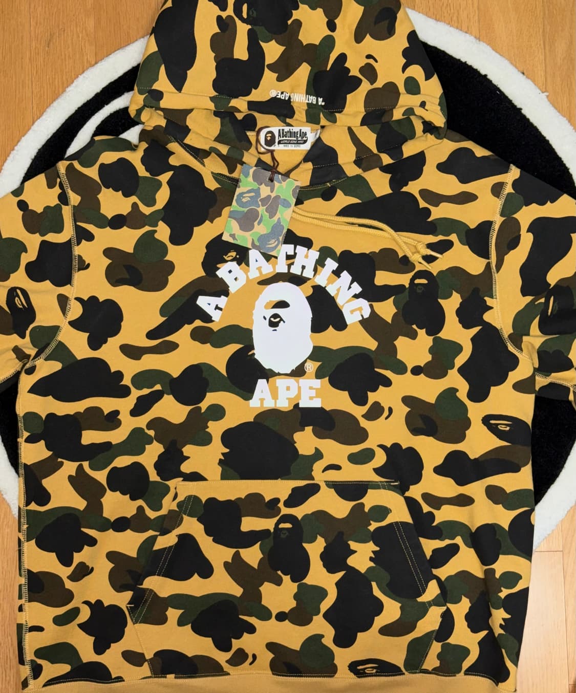 베이프 카모 컬리지 후드티 황계  상품이미지1