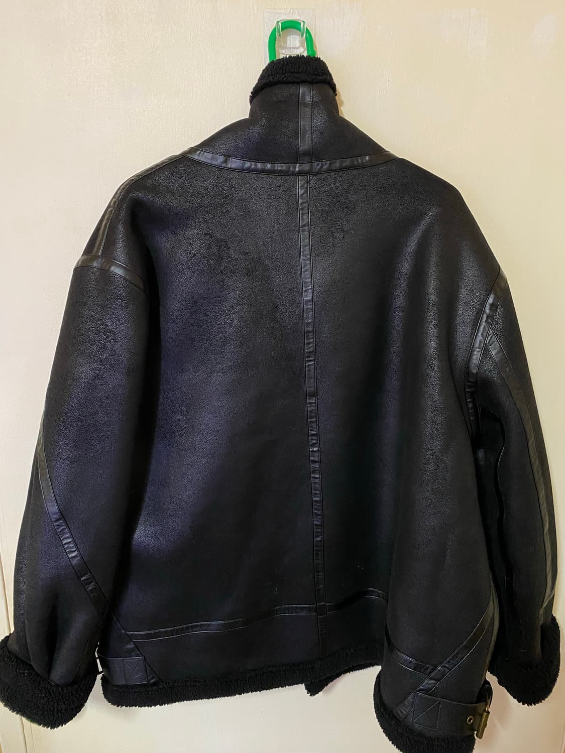 B-3 검정 무스탕 상품이미지3