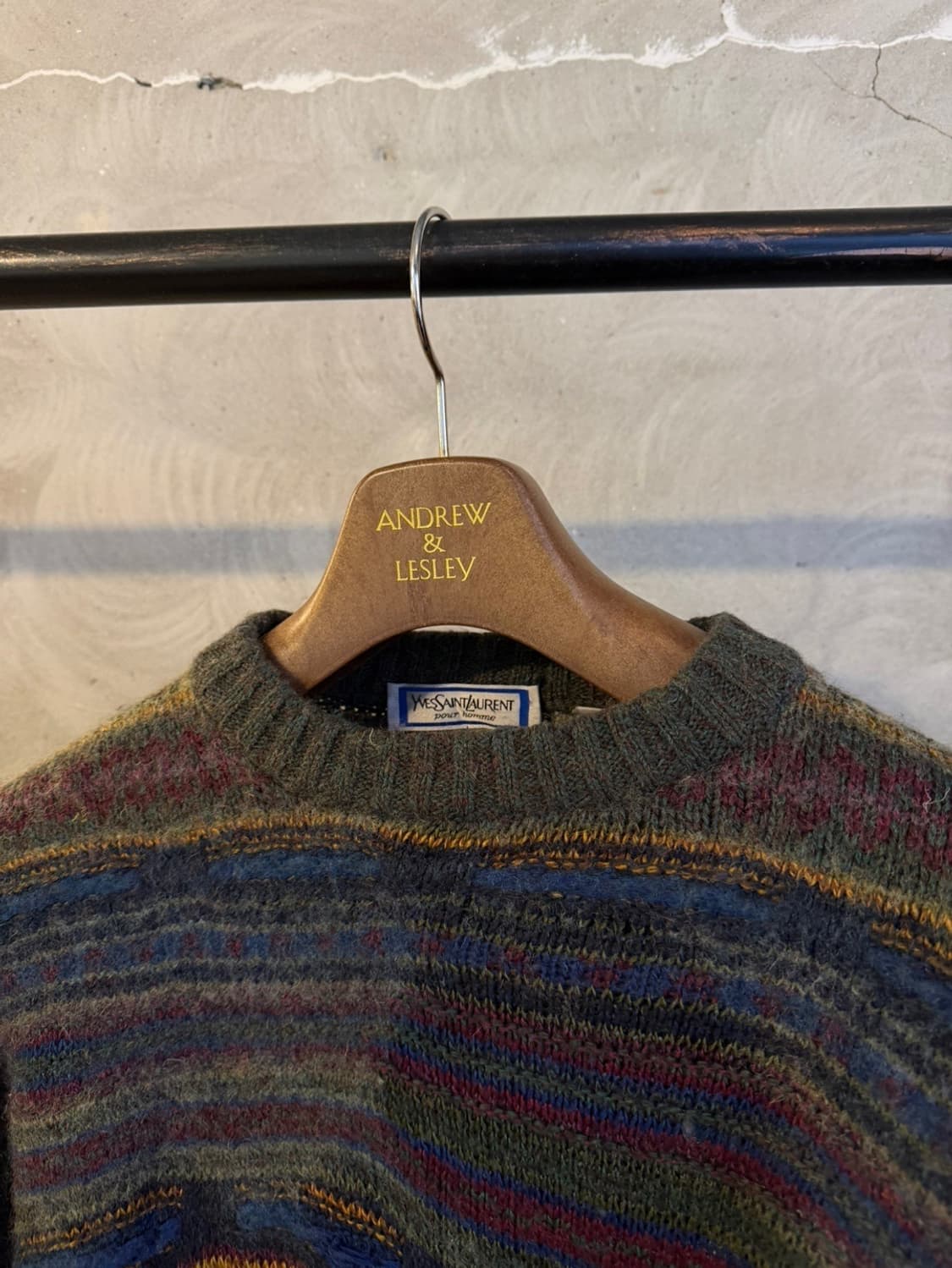 이브생로랑 패턴 니트 100 상품이미지3