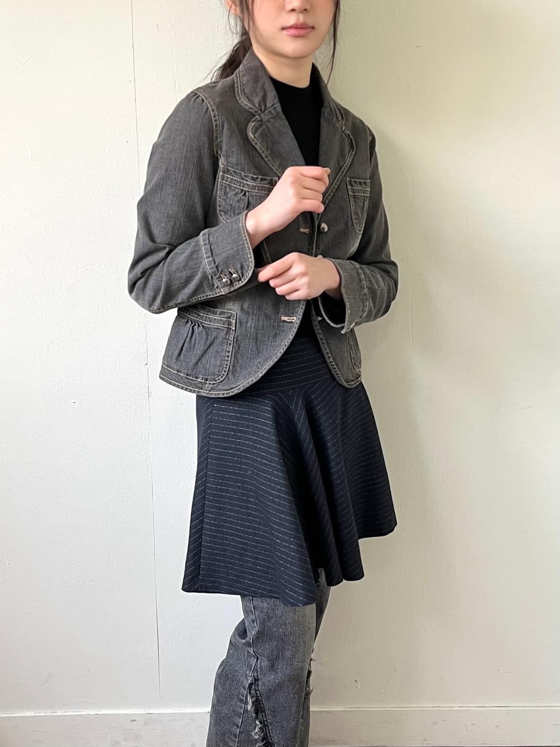 ALPHACUBIC 나폴레옹 데님 자켓 상품이미지7