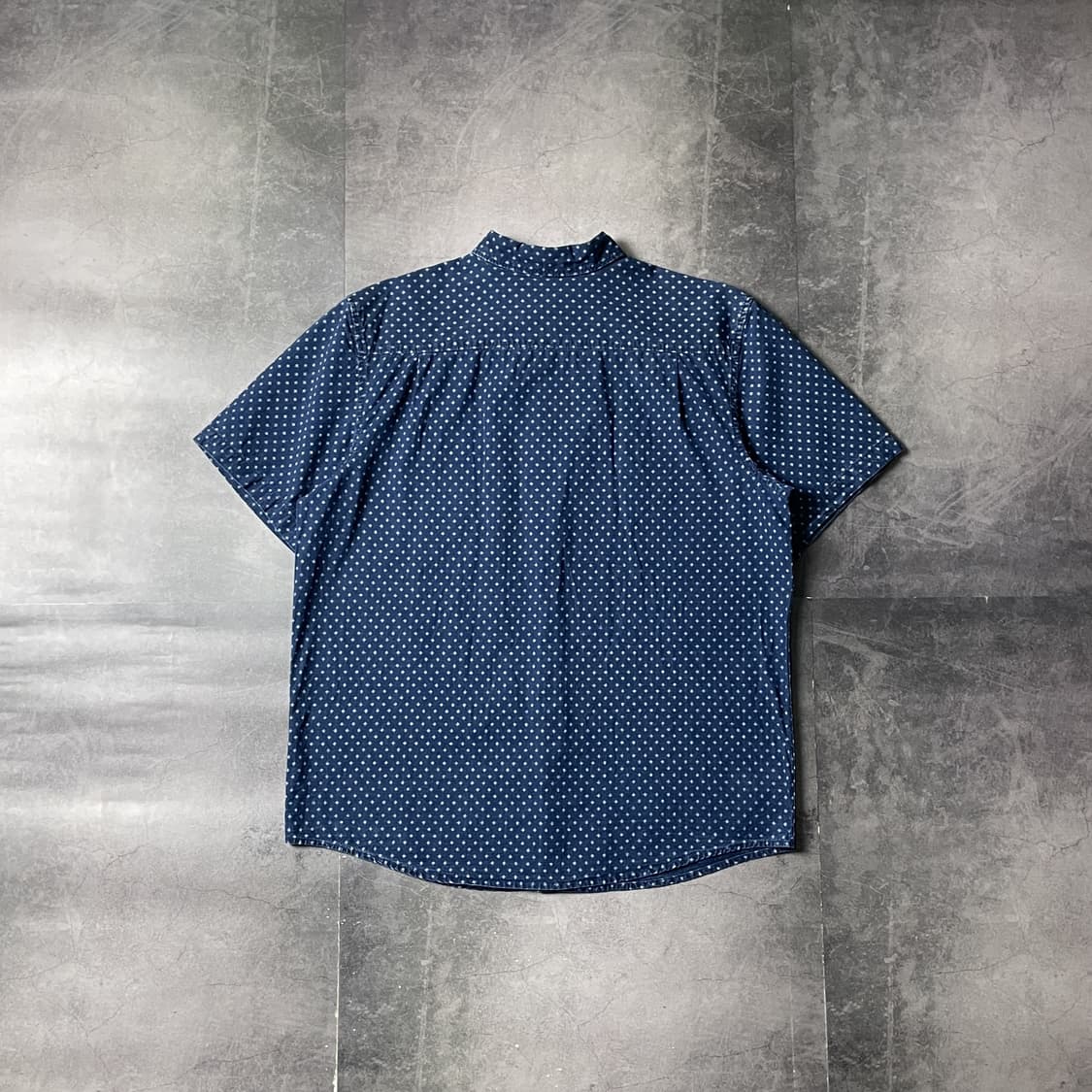 GEORGE 조지 빈티지 네이비 코튼 데님 반팔 셔츠 A00790 상품이미지6