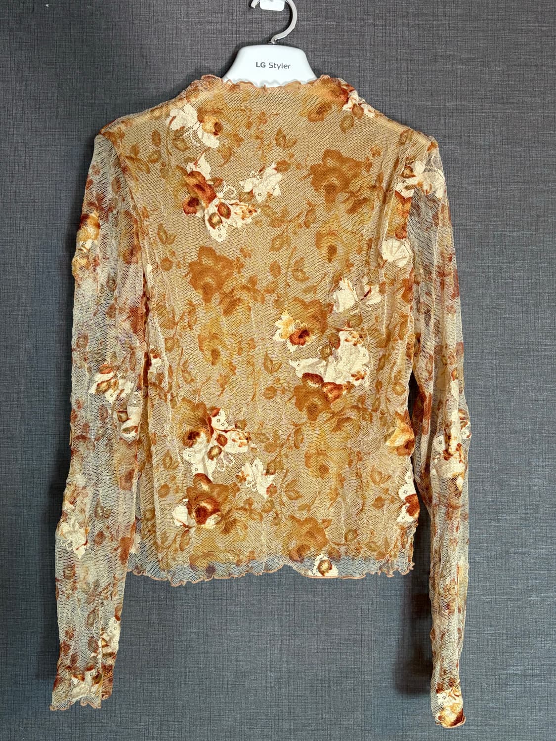 Chercheu 시스루 꽃무늬 블라우스 상품이미지1