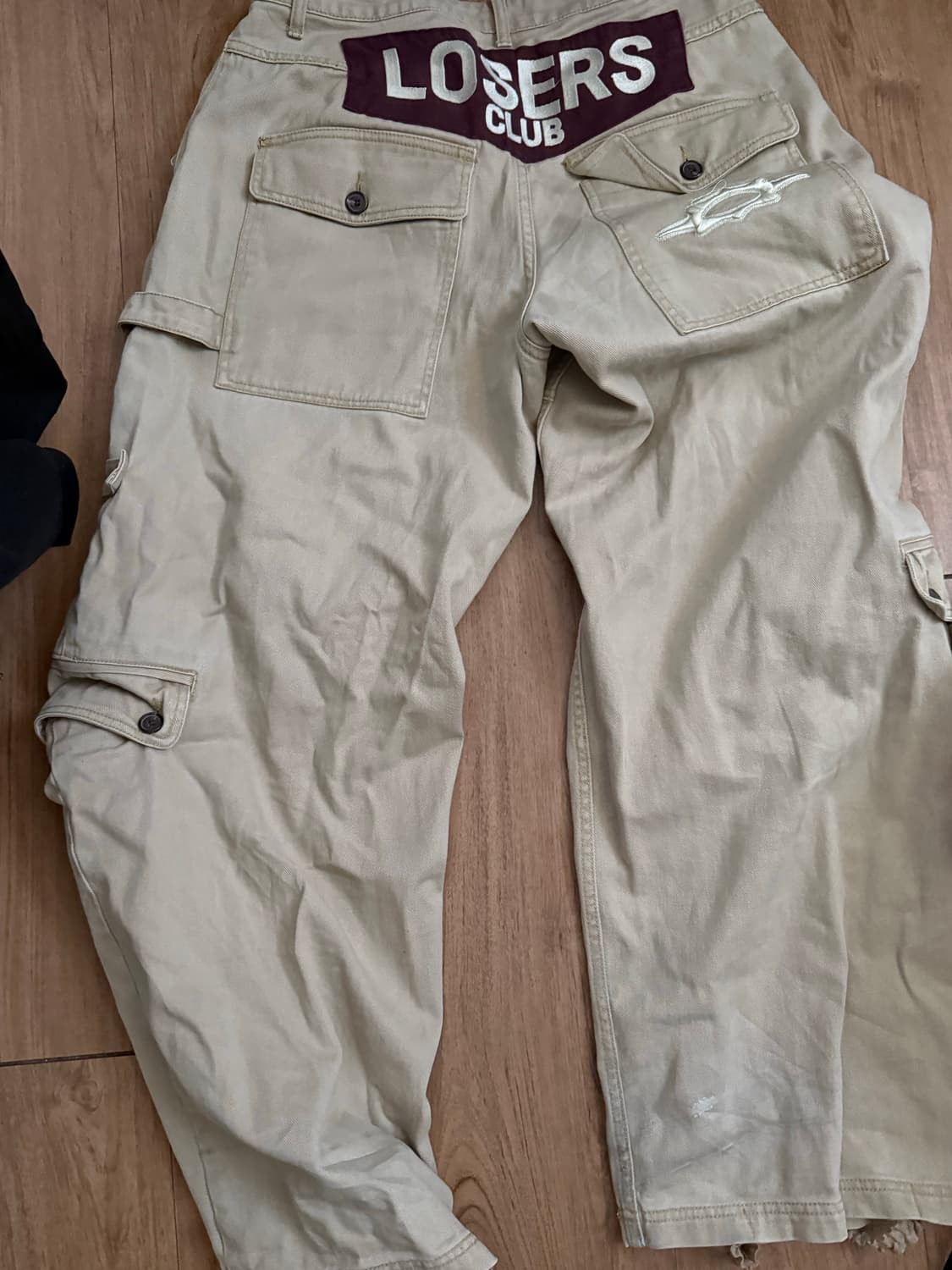 루저스 클럽 멀티 카고포켓 와이드 면팬츠 베이지 L 상품이미지3