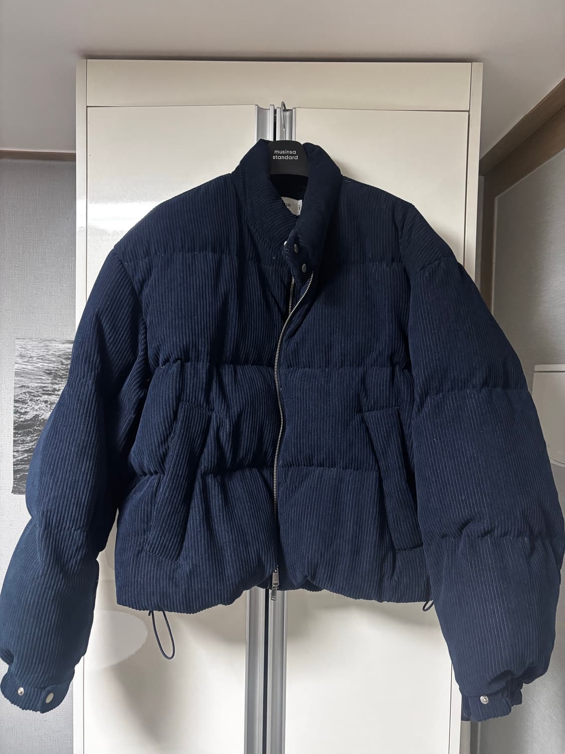 키뮤어 코듀로이 헤링턴 덕 다운 점퍼 네이비L 상품이미지2