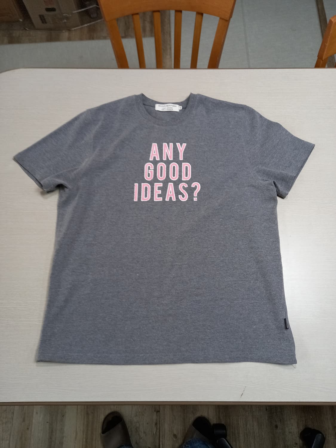 L100 1987STUDIO 박시 반팔셔츠 그레이 L-692 상품이미지1