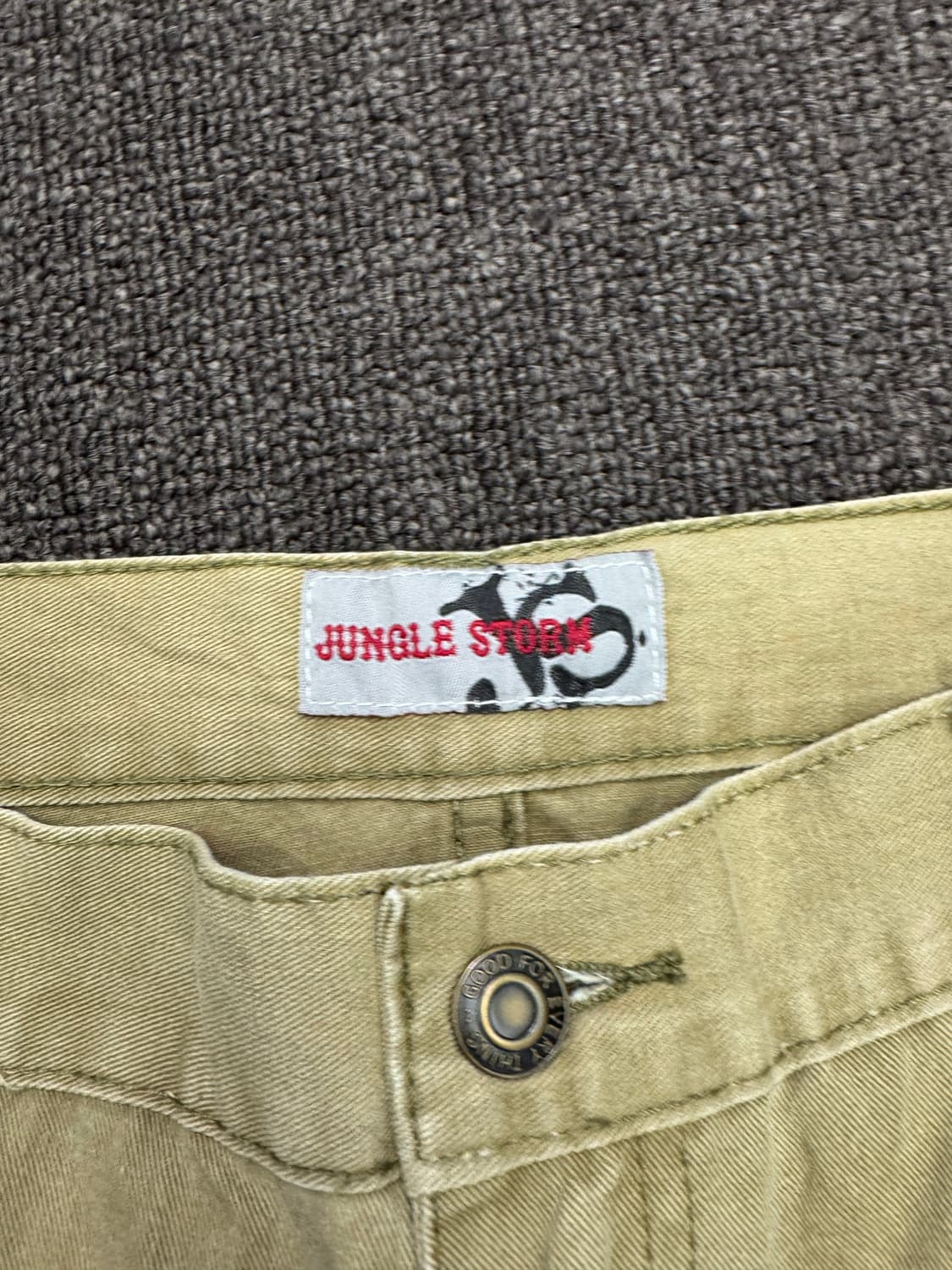 L)Jungle Storm 빈티지 더블 레이어드 베이지 카고 팬츠 상품이미지3