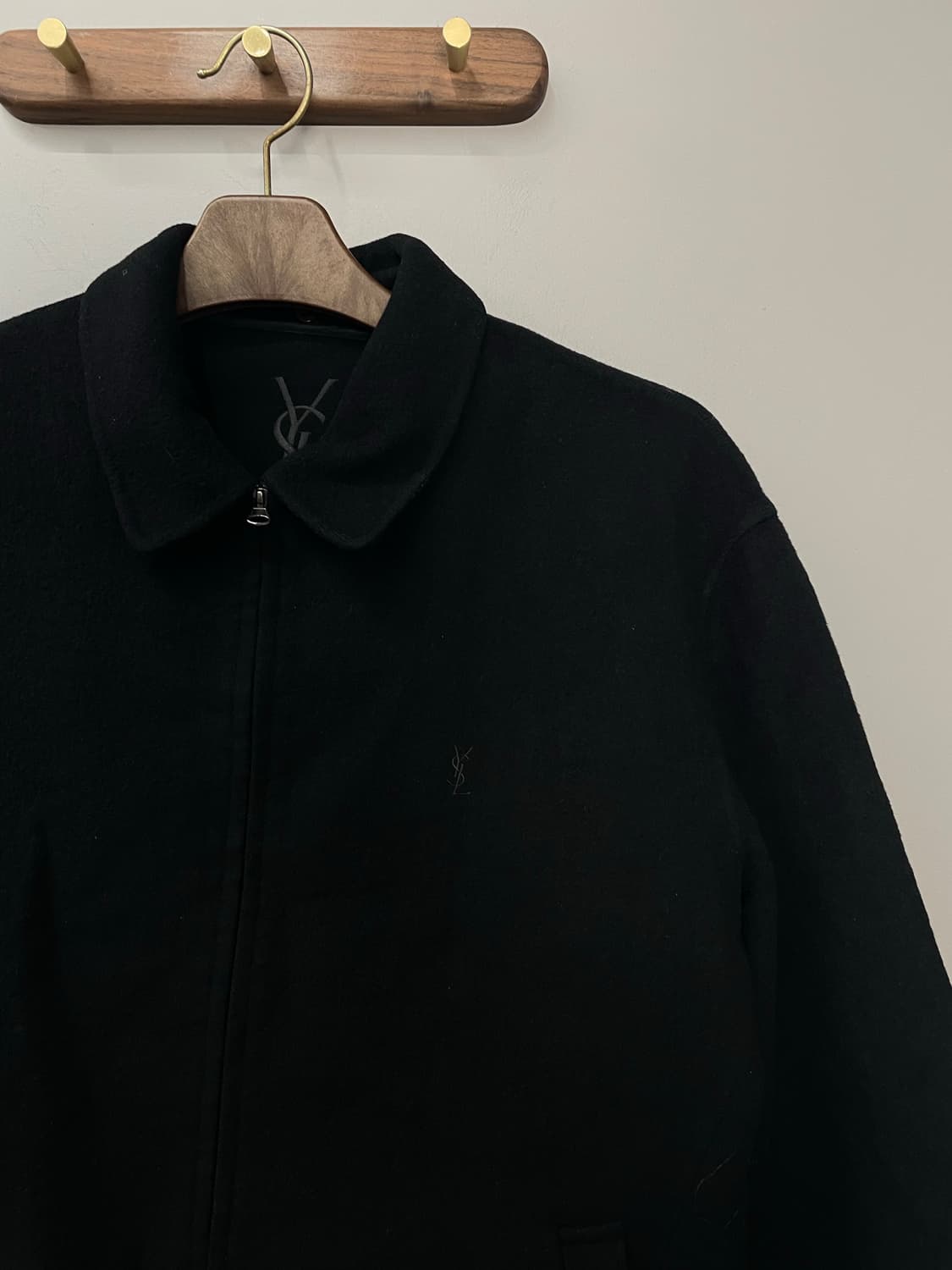 입생로랑 블랙 울 블루종 자켓 H1398 상품이미지3