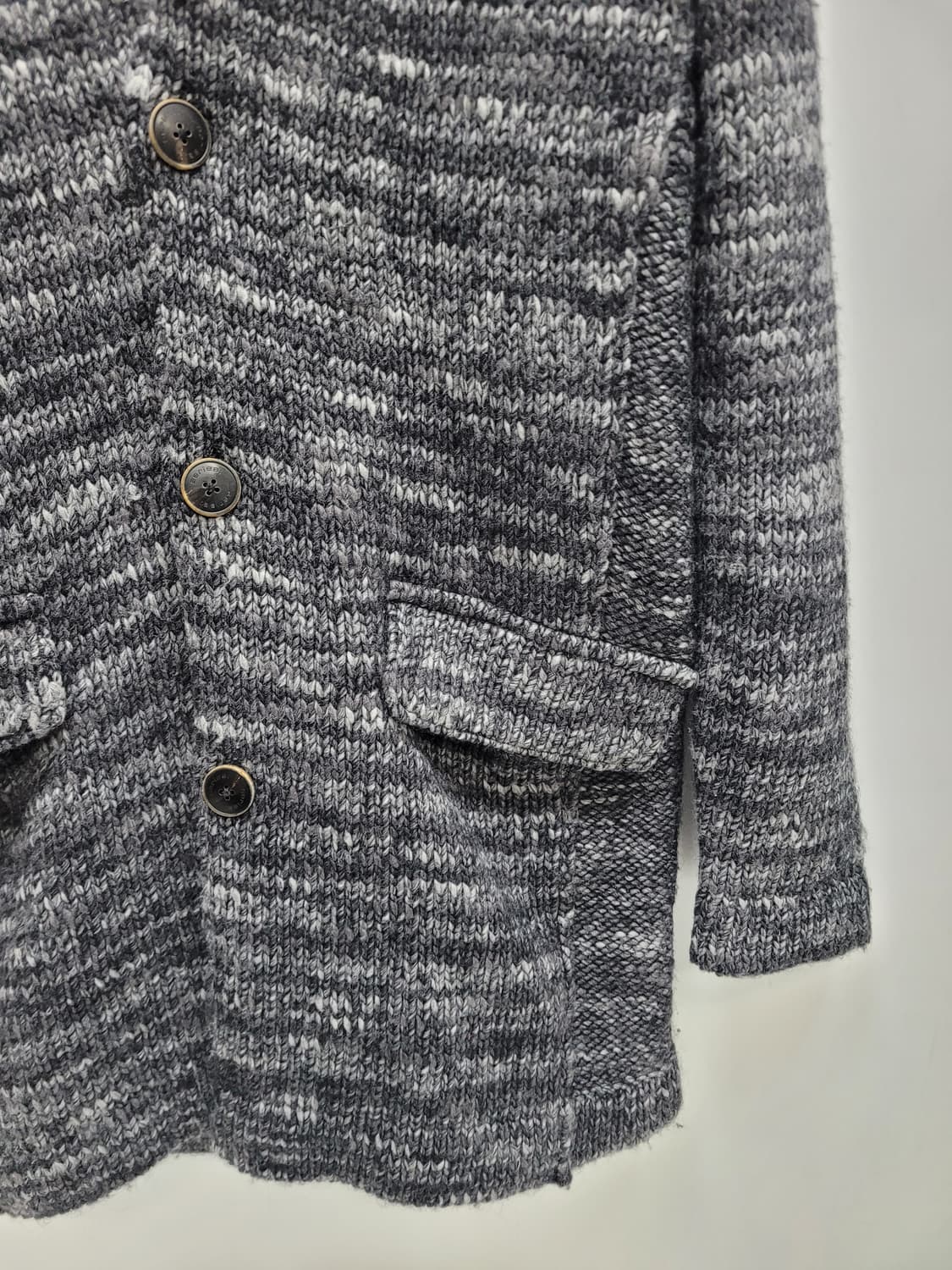 series 시리즈 니트 롱 가디건 / 남 105 (슬림핏) 블랙 그레이 상품이미지4