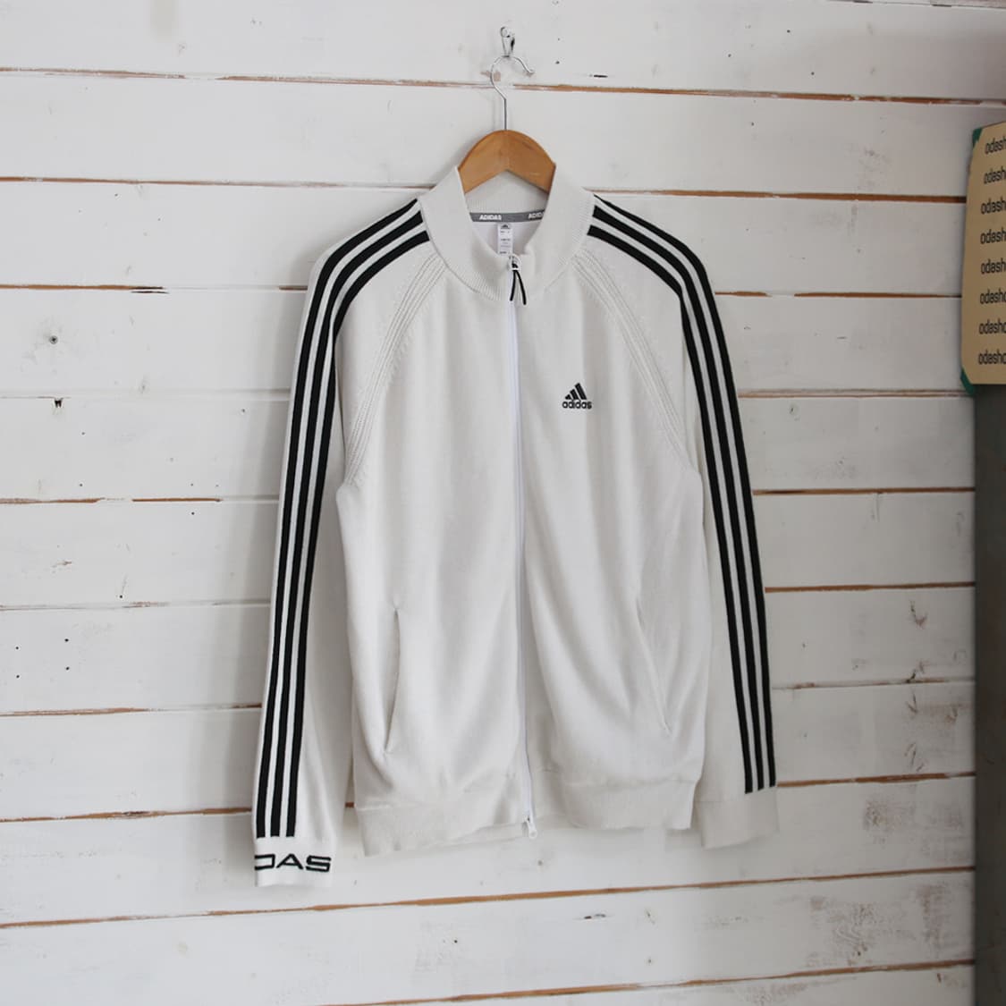 (착용컷) 아디다스 니트 집업 자켓 (남성용 L) 상품이미지1