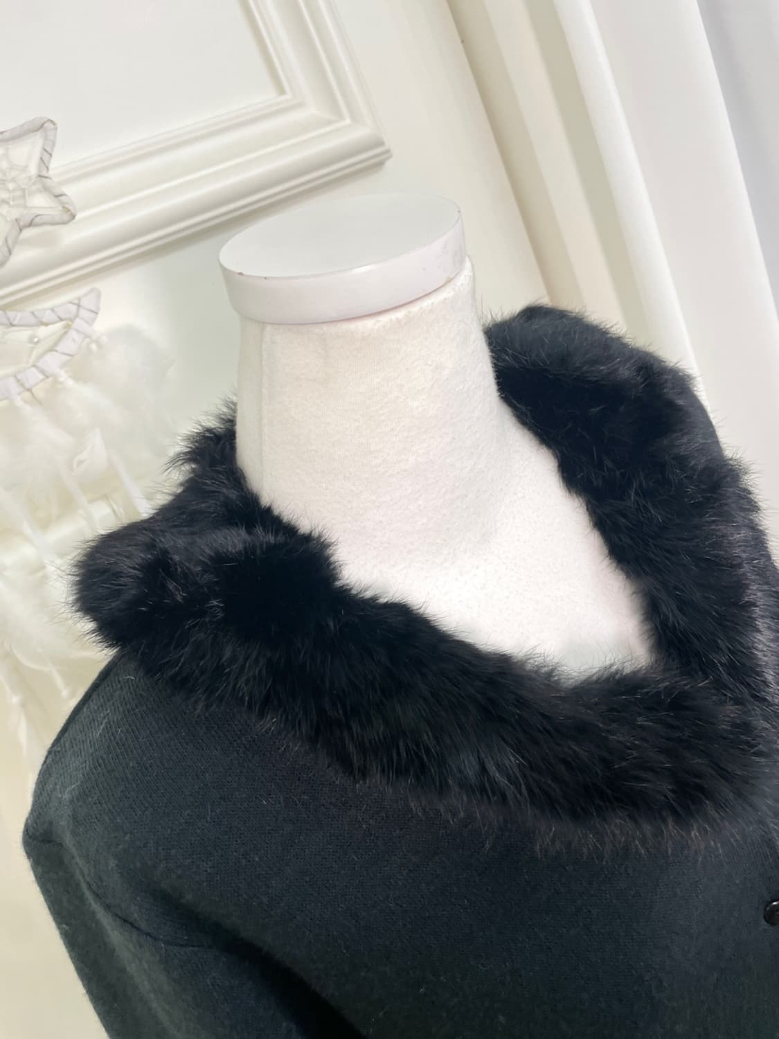 black rabbit fur angora knit cardigan to 상품이미지8