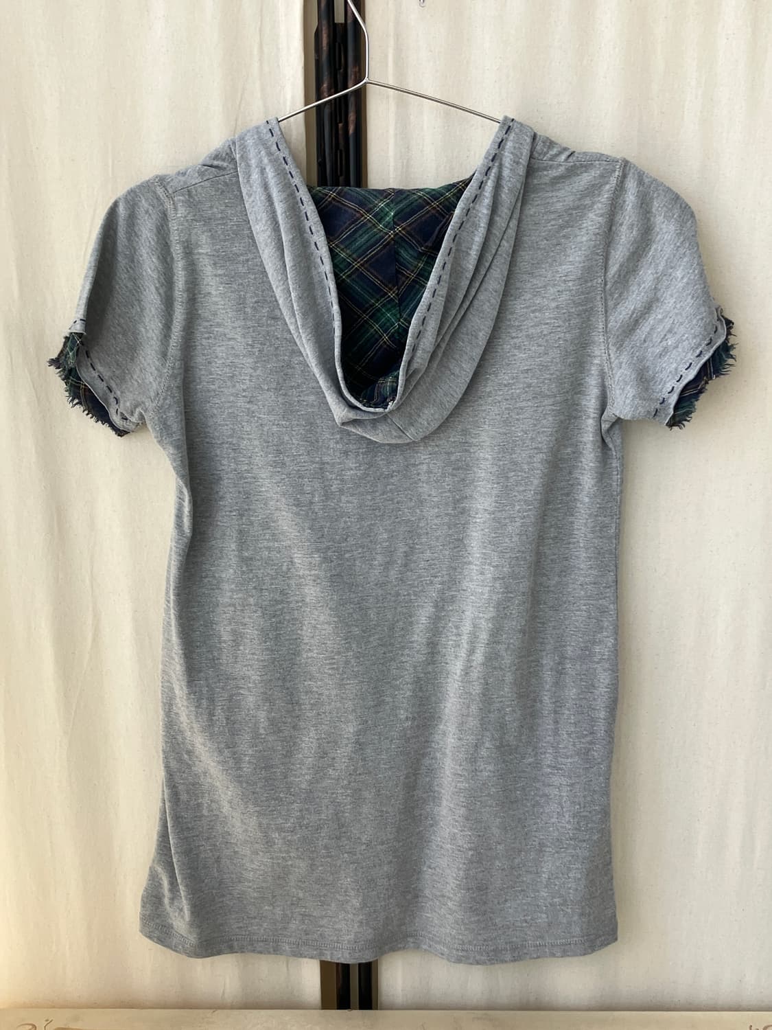  check layered hoodie half t-shirt 상품이미지5