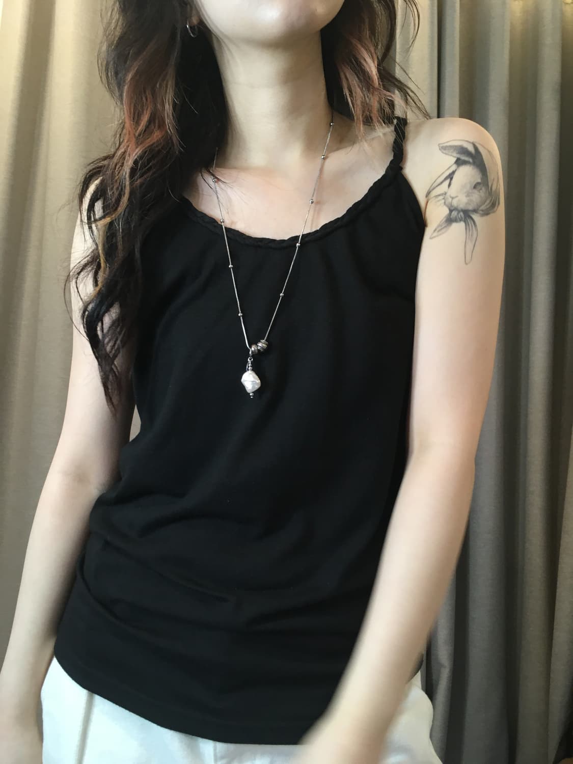 일본빈티지 루프 디테일 슬리브리스 상품이미지7