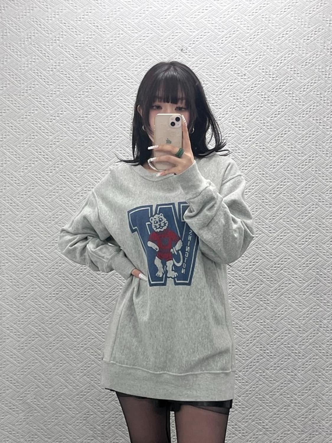 챔피온 리버스위브 올드스쿨 키치 빅프린팅 맨투맨 L C10828 상품이미지2