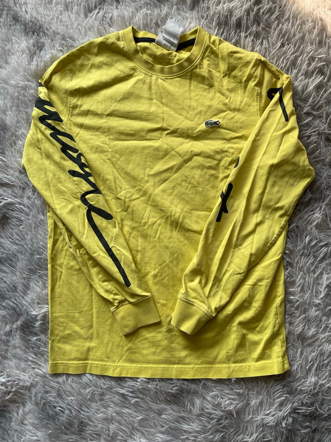 라코스테 옐로우 긴팔 티셔츠 남녀공용 상품이미지1