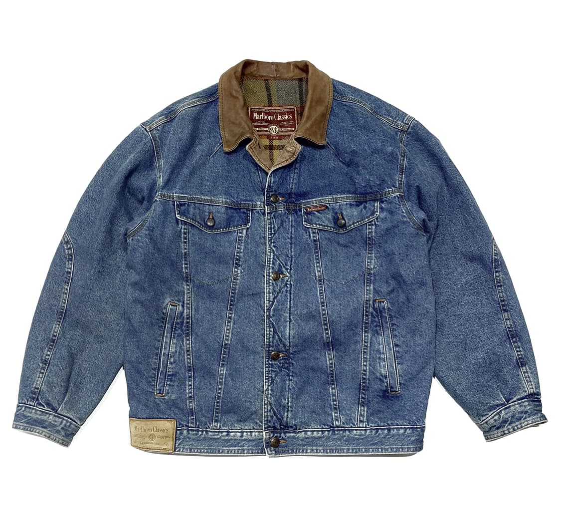 말보로 클래식 데님 자켓 italy made L (105) 울 라이닝 상품이미지1