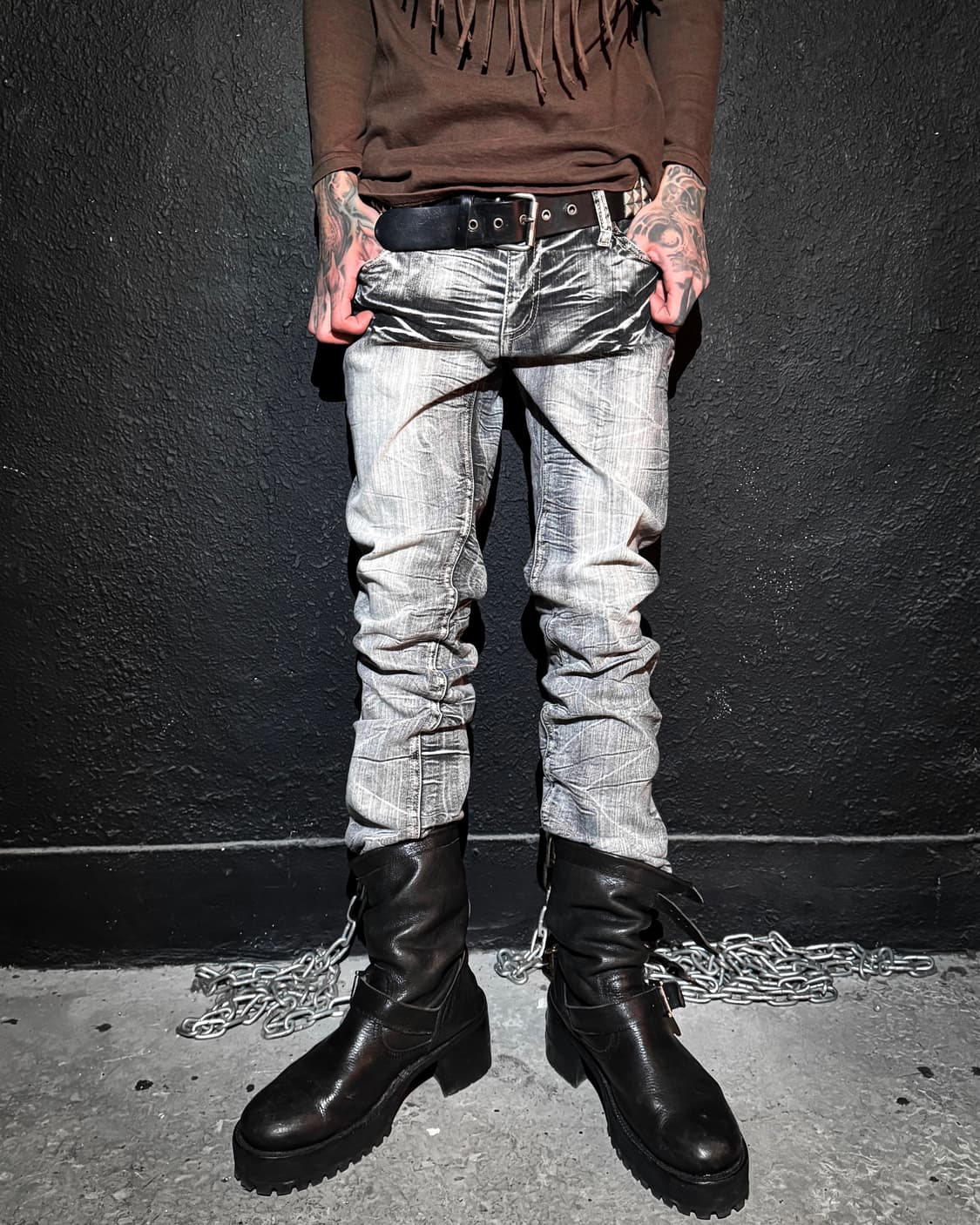 Grey Wash Denim Pants 상품이미지7