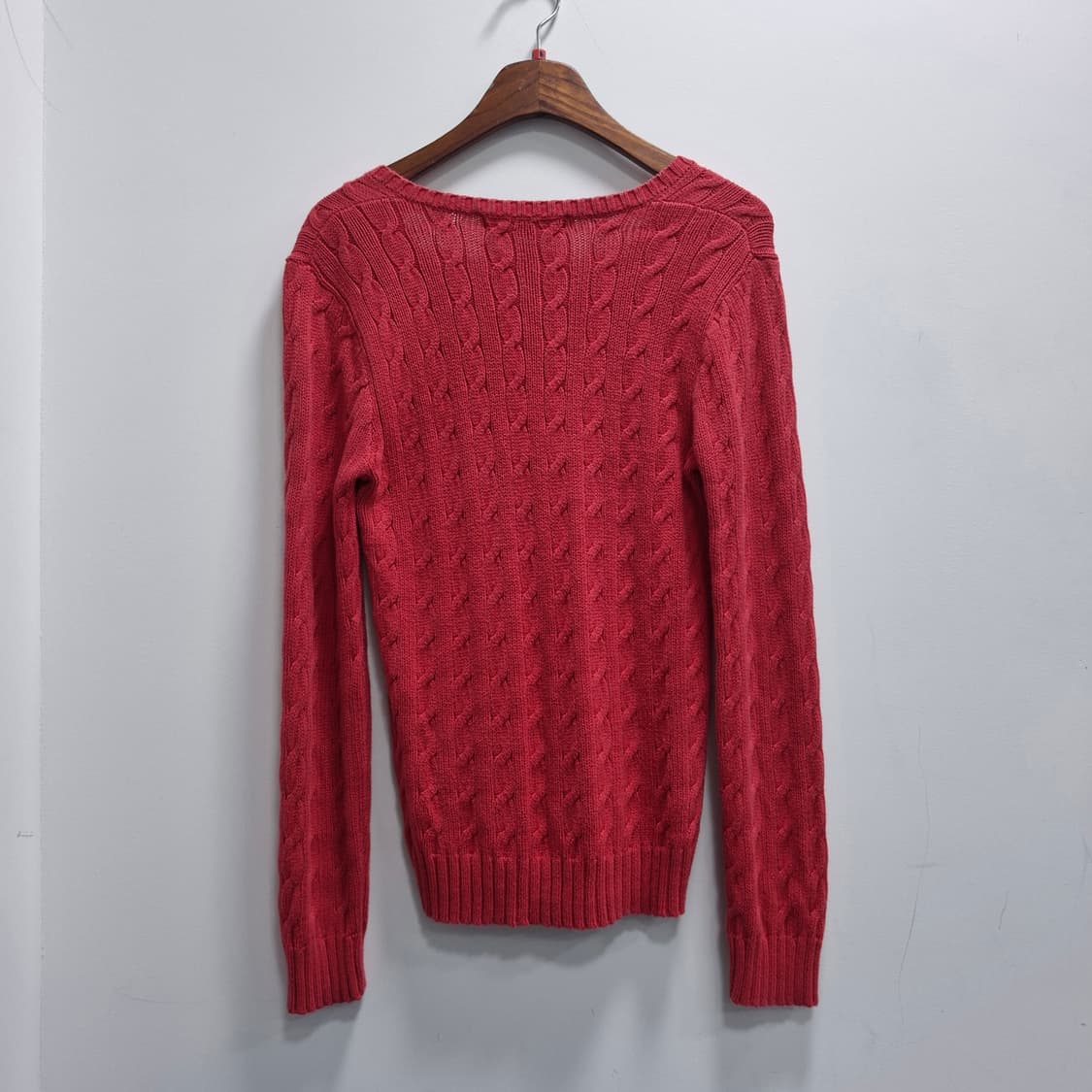 폴로 랄프로렌 브이넥 꽈베기 니트 M 상품이미지2