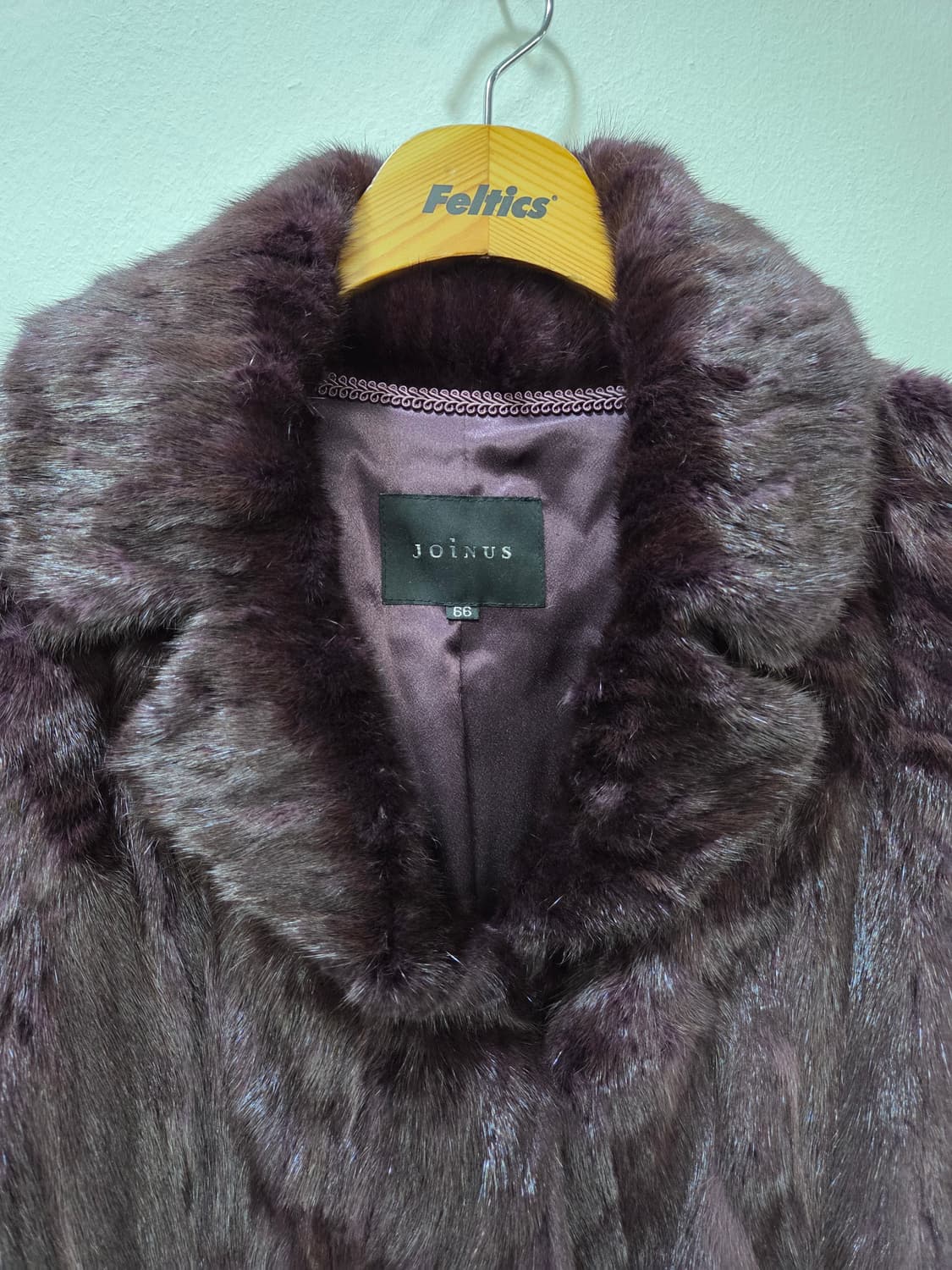 조이너스 밍크퍼 와인컬러 코트 Y2K 숏 스타일 66 상품이미지5