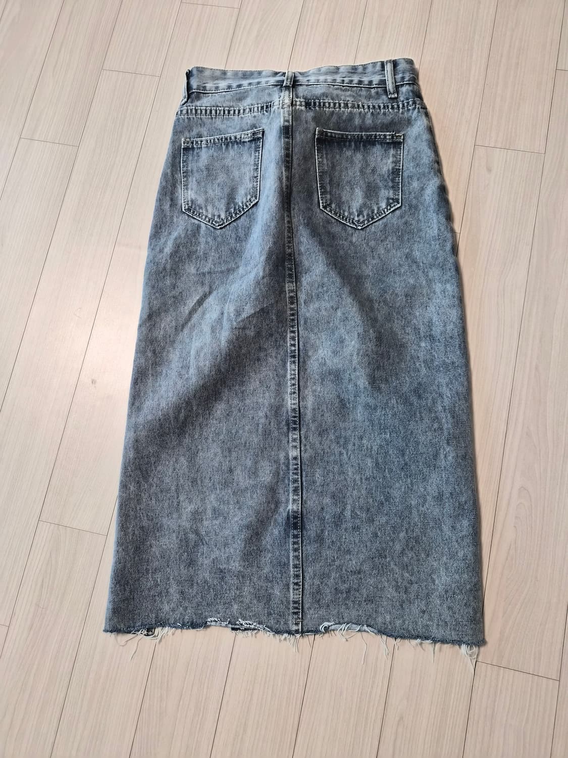 [유니크/상태최상] 비대칭 언밸런스 생지 워싱 데님 롱스커트 상품이미지3