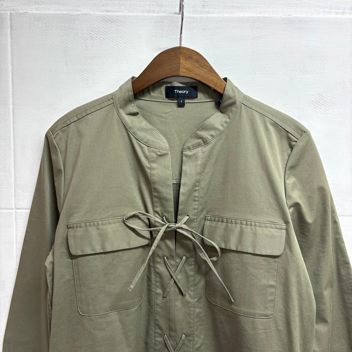 Theory Jullitah Poplin 띠어리 카키 셔츠 원피스  상품이미지2