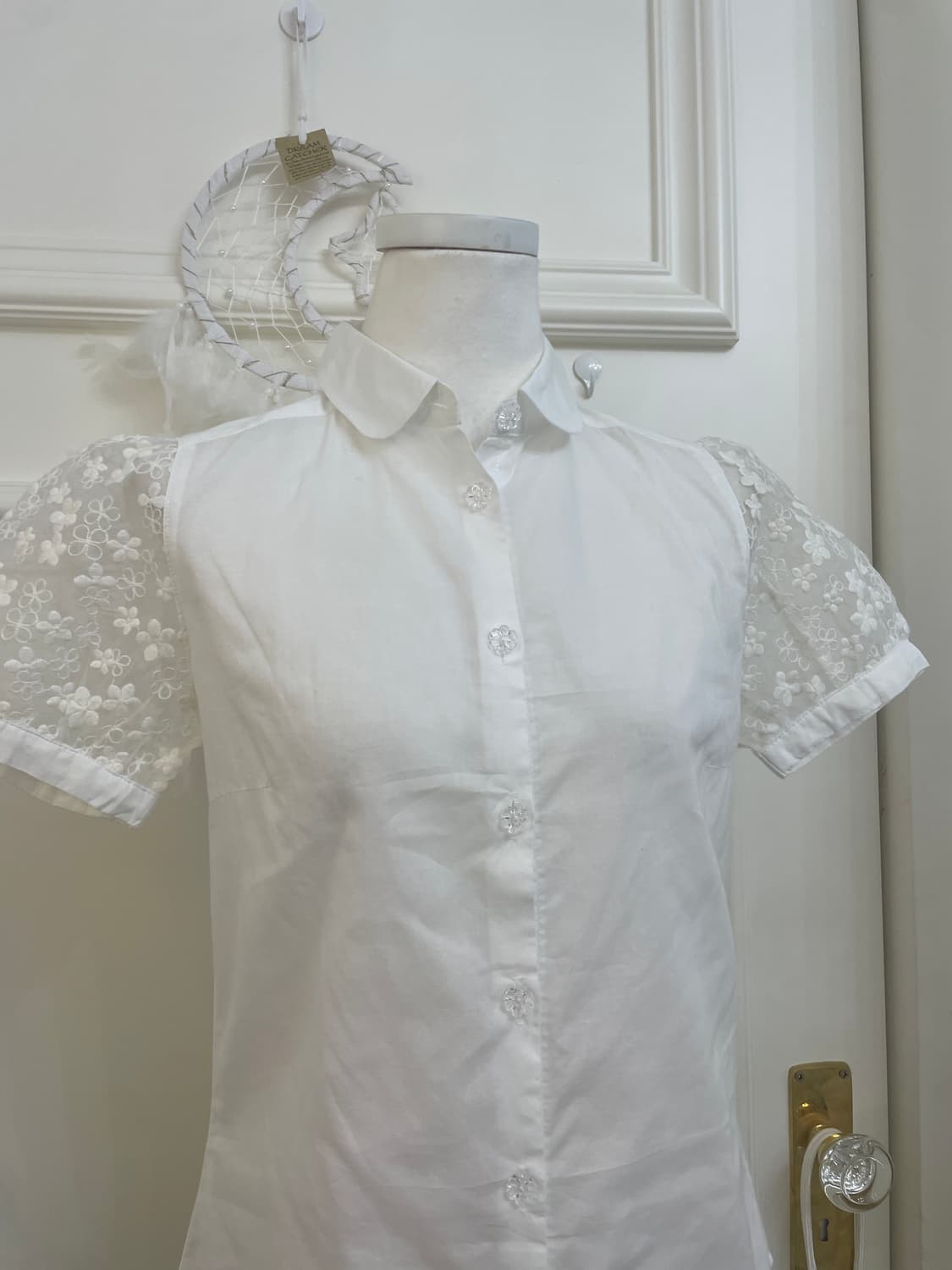 EARTH lace sleeve crystal flower button 상품이미지7