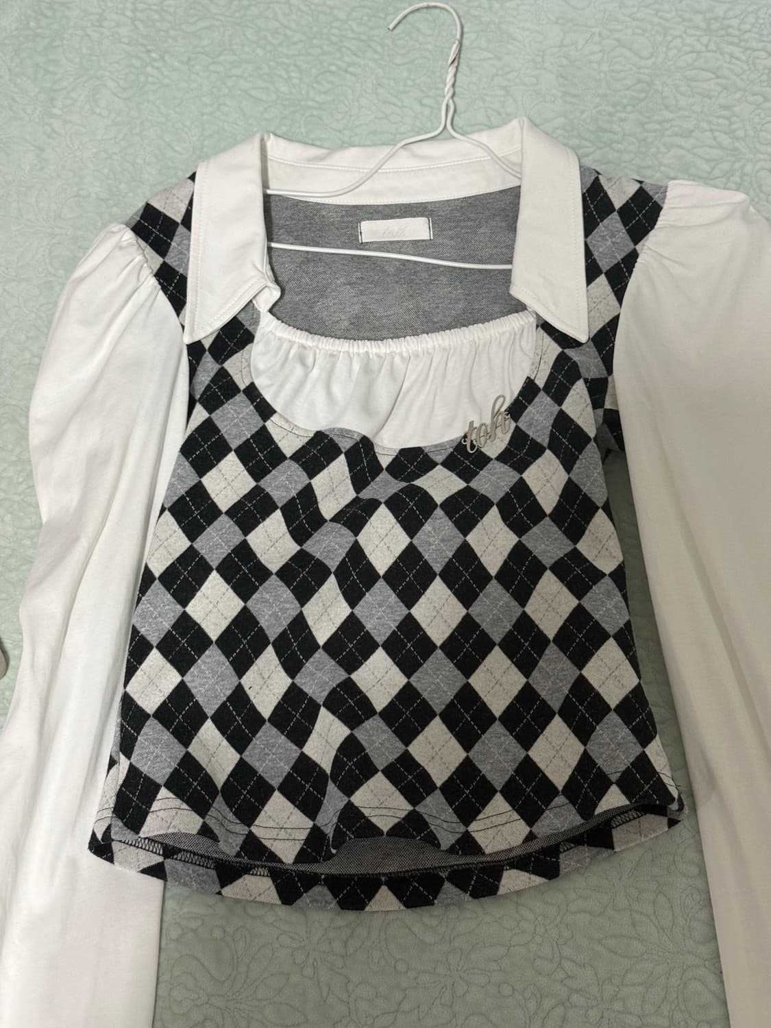 Toh 돌리 블라우스 아가일 상품이미지1