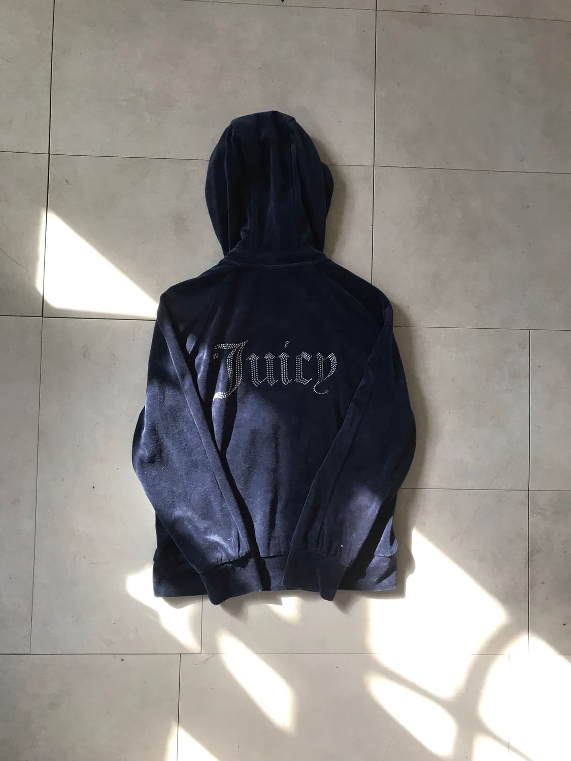 쥬씨꾸뛰르 네이비 벨벳 후드집업 상품이미지7