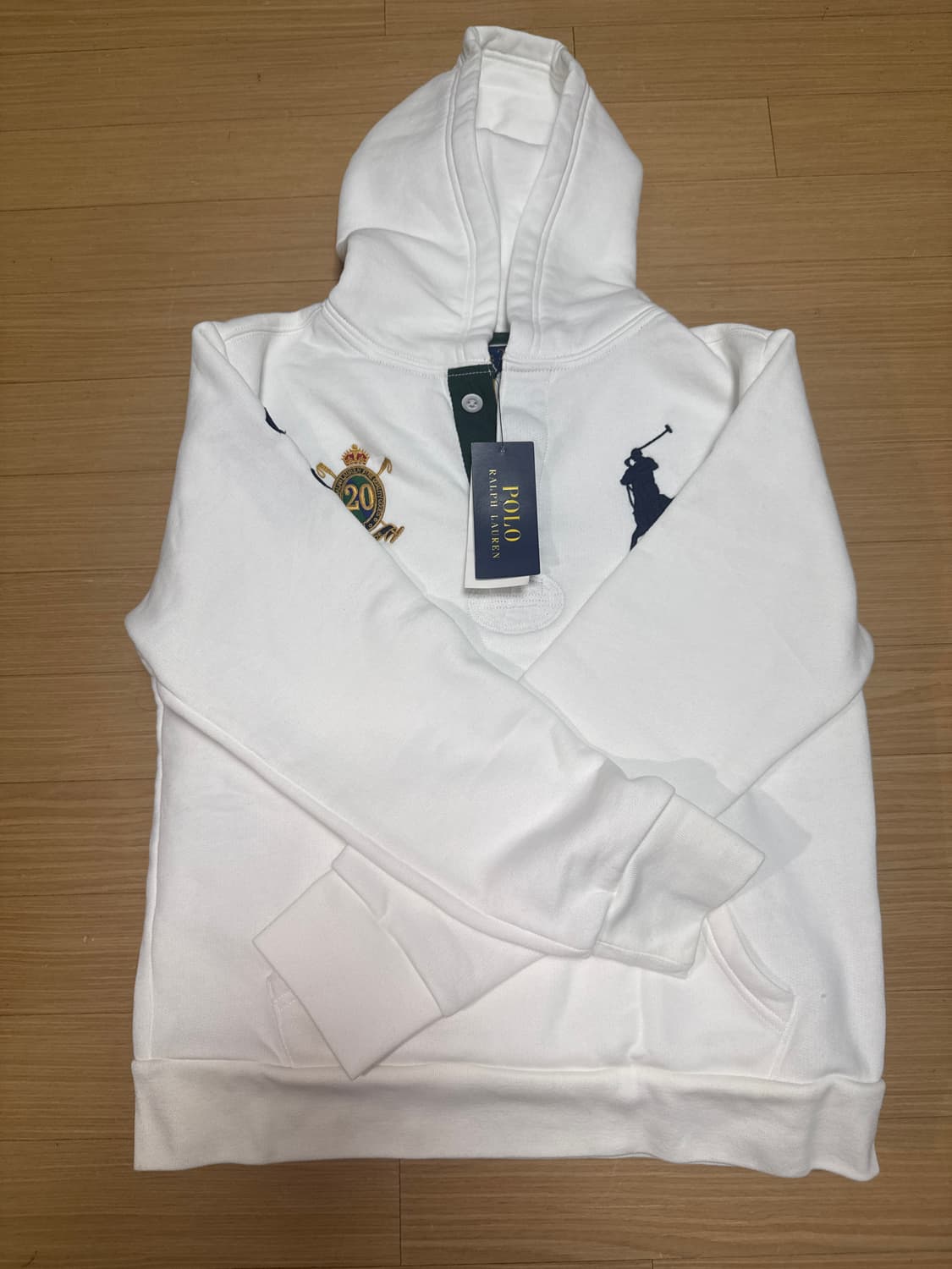 폴로 랄프로렌 빅포니 크레스트 후드티 화이트 20주년 상품이미지1