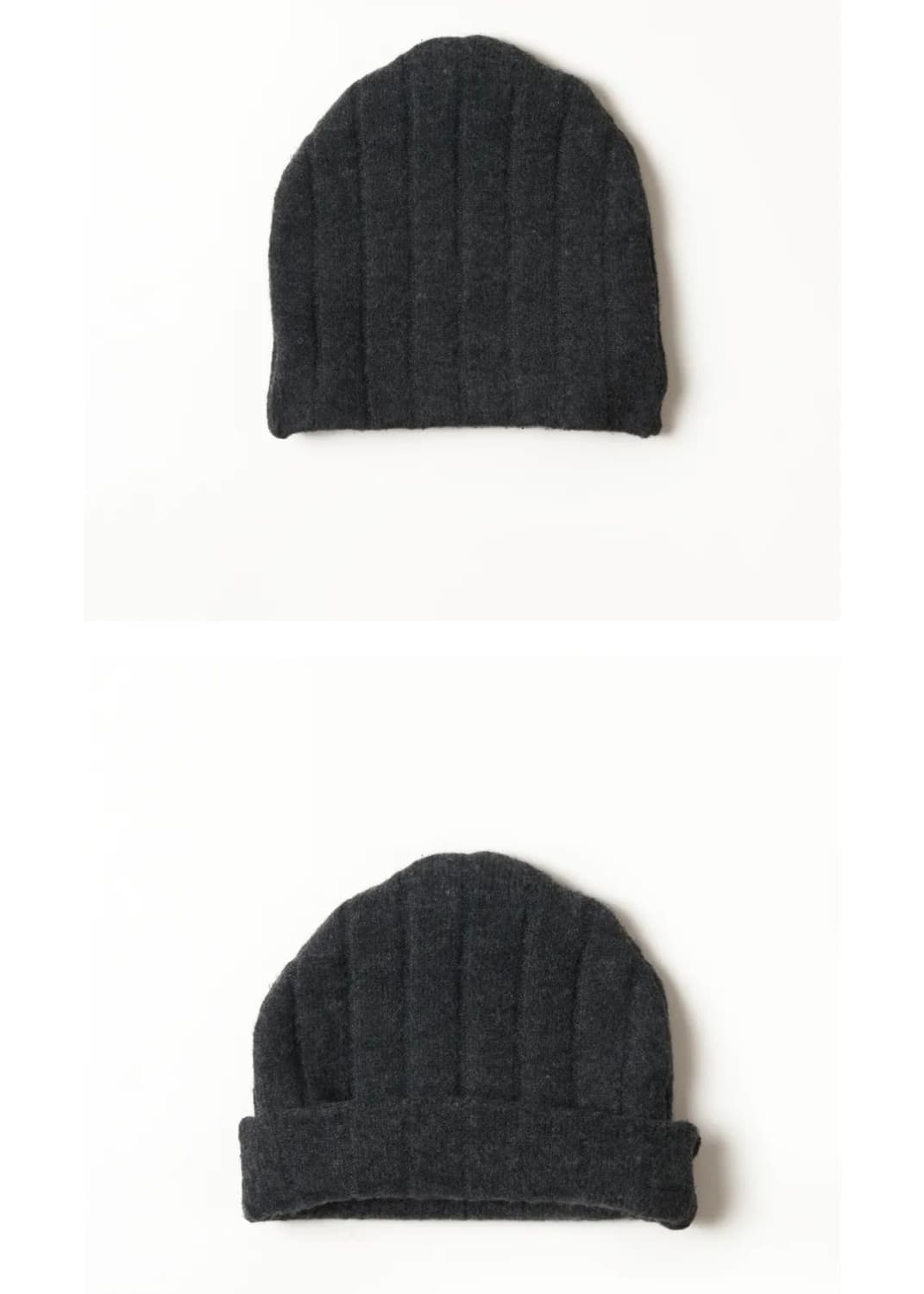 플리즈프로젝트 OVER-RIBBED BEANIE, CHARCOAL 상품이미지3