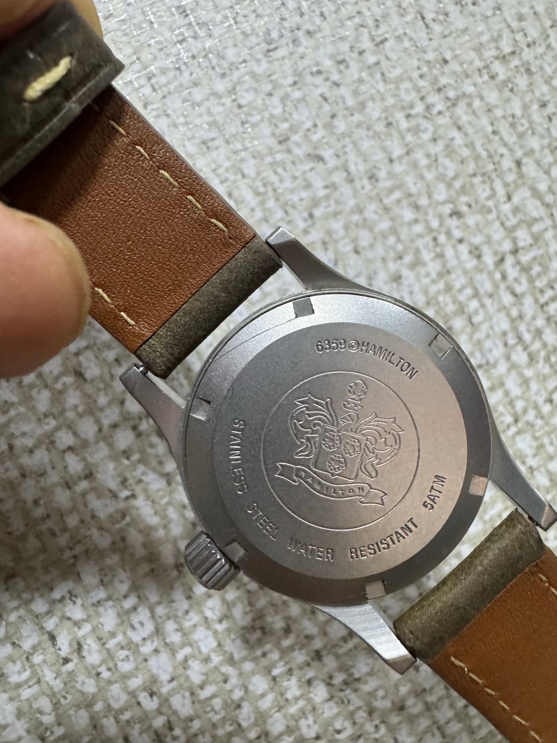 해밀턴 카키필드6359 (브레이슬릿+가죽+나토2) 상품이미지7