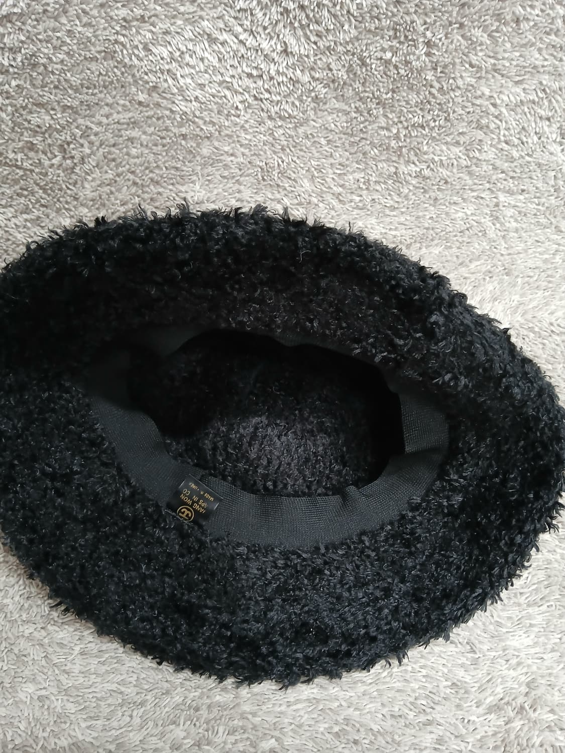 러블리 뽀글이 블랙 벙거지 모자 새제품 상품이미지3