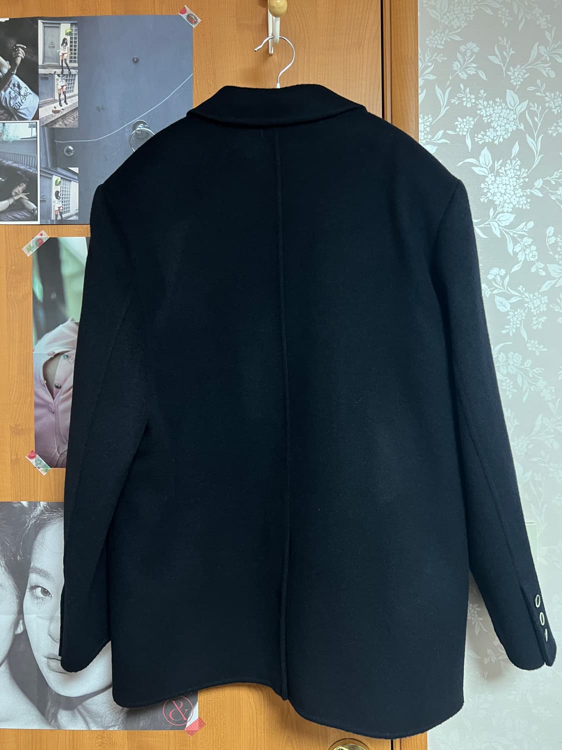 위드아웃썸머 핸드메이드 하프코트 네이비 상품이미지5