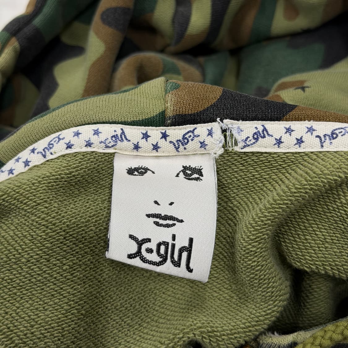 엑스걸 빈티지 Y2K 별 스타 밀리터리 카모 후드집업 자켓 상품이미지4