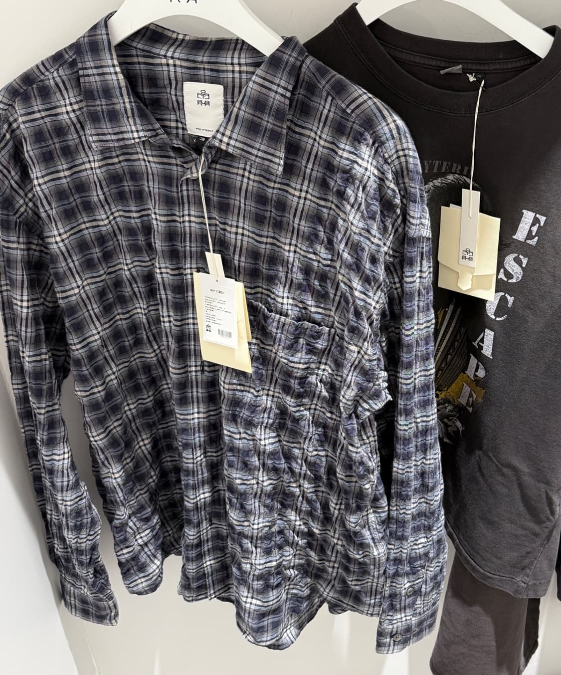 폴리테루 컨트리 체크셔츠 네이비 페인티드 2 상품이미지1