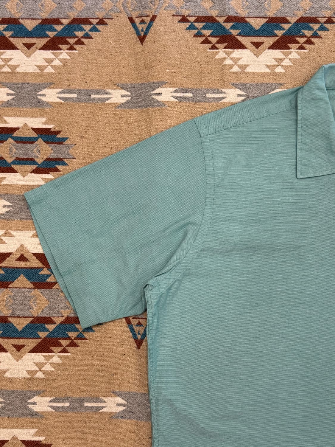 [XL][110] 나나미카 오픈카라 파나마 숏슬리브 셔츠 민트 상품이미지2