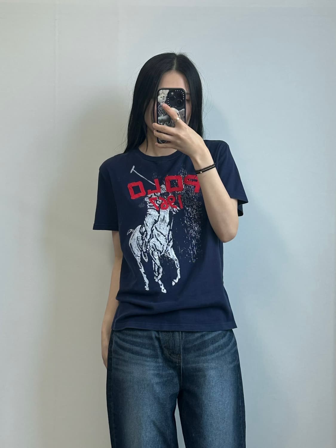 폴로 랄프로렌 빅포니 네이비 반팔 티셔츠  상품이미지1