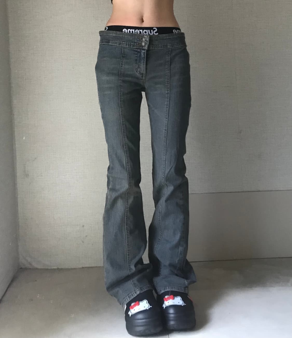 빈티지 슬림부츠컷 데님팬츠 상품이미지1