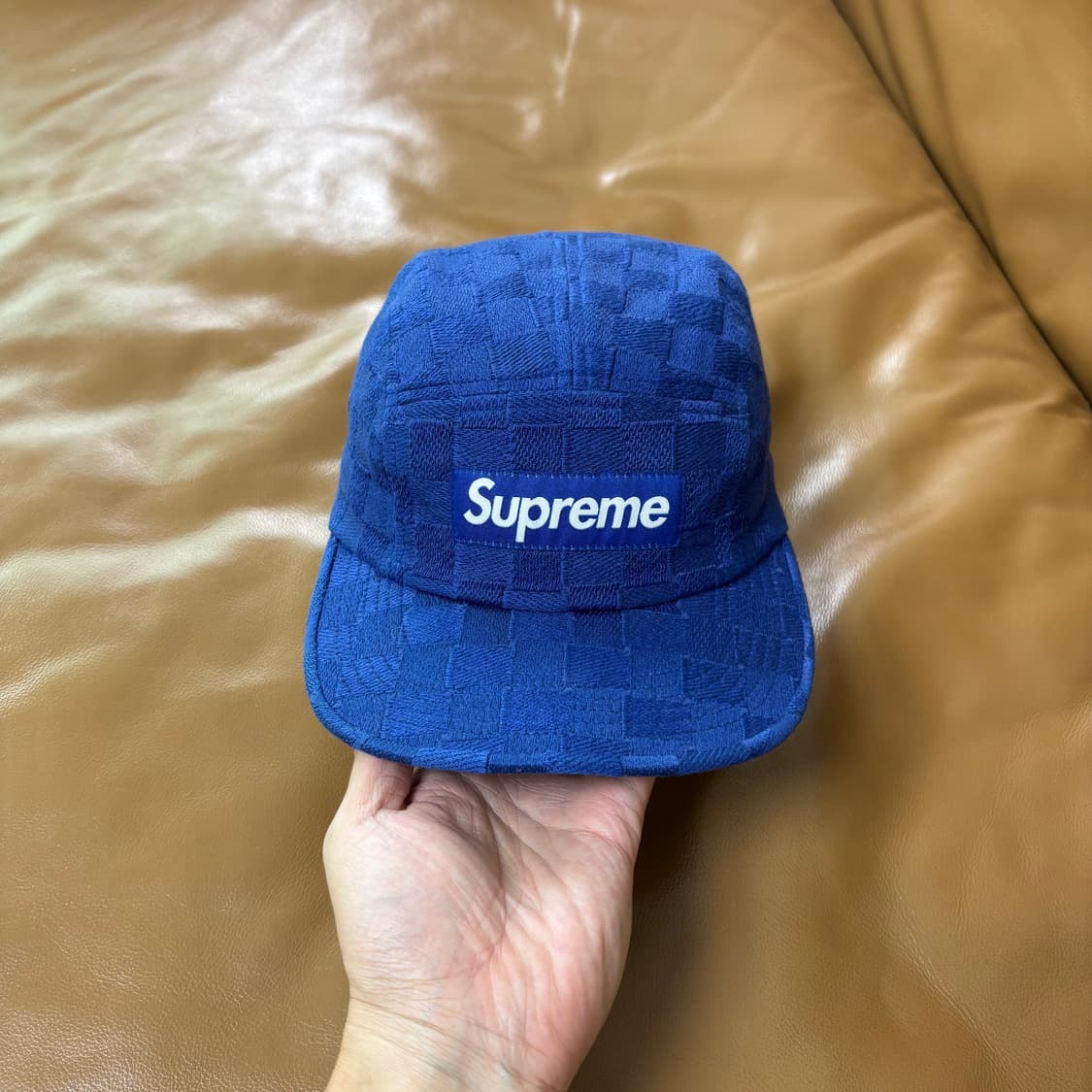 Supreme 슈프림 캠프캡 모자 (Checkerboard Navy) 상품이미지2