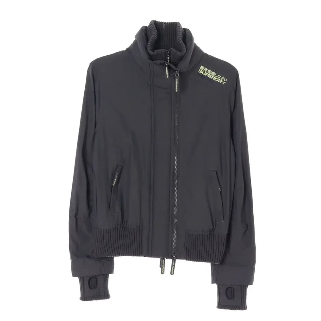 슈퍼드라이 핑거홀 더블 집업 차콜 상품이미지1