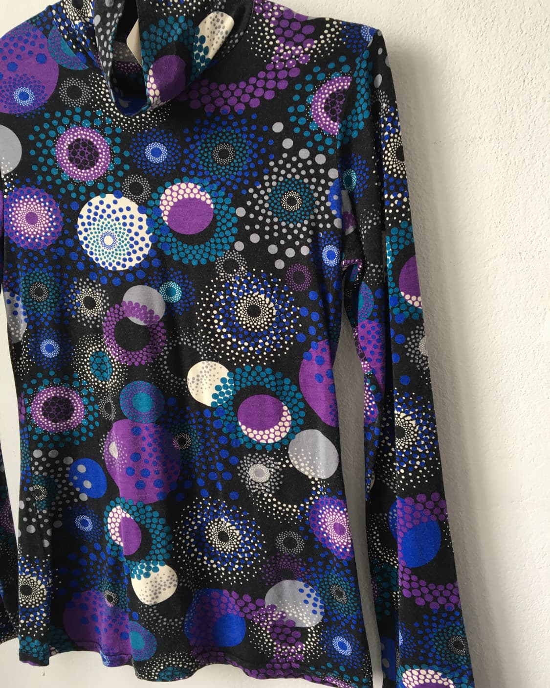 Pattern point high neck sleeve 상품이미지3
