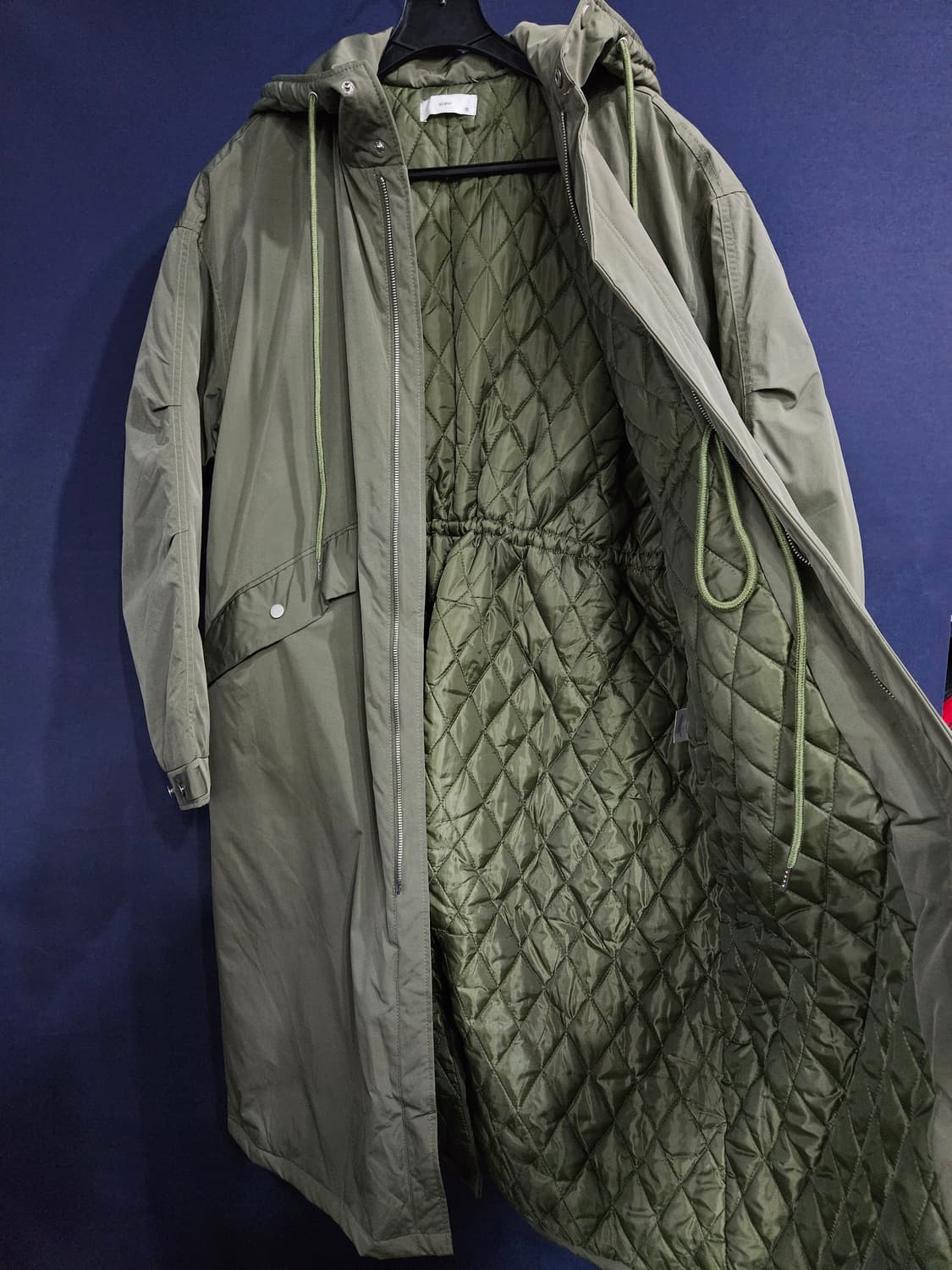 SCENT 카키컬러 남성 오버핏 100~105 롱 야상점퍼  상품이미지8