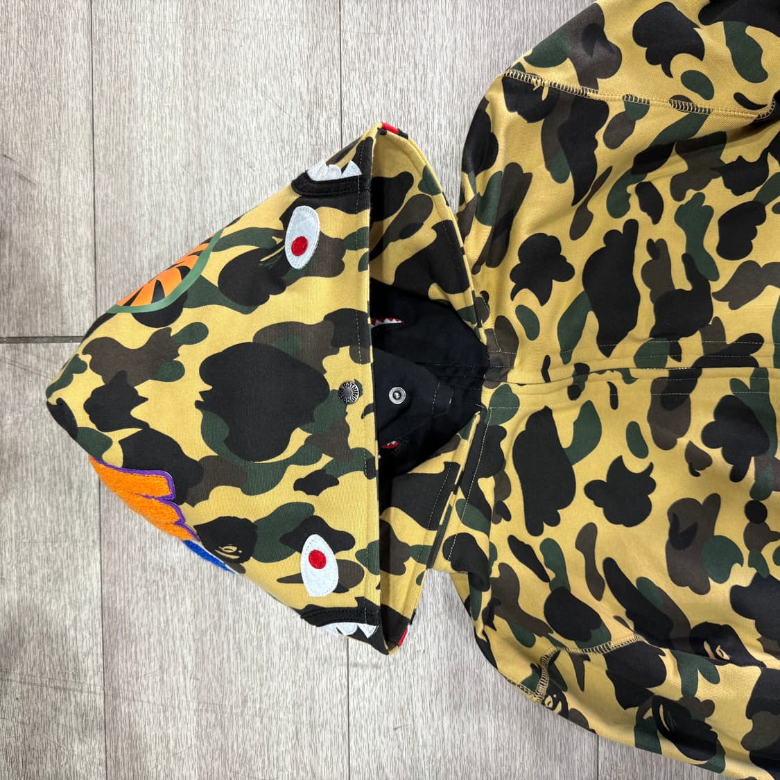 베이프 샤크 후드 집업 카모 XXL 상품이미지6