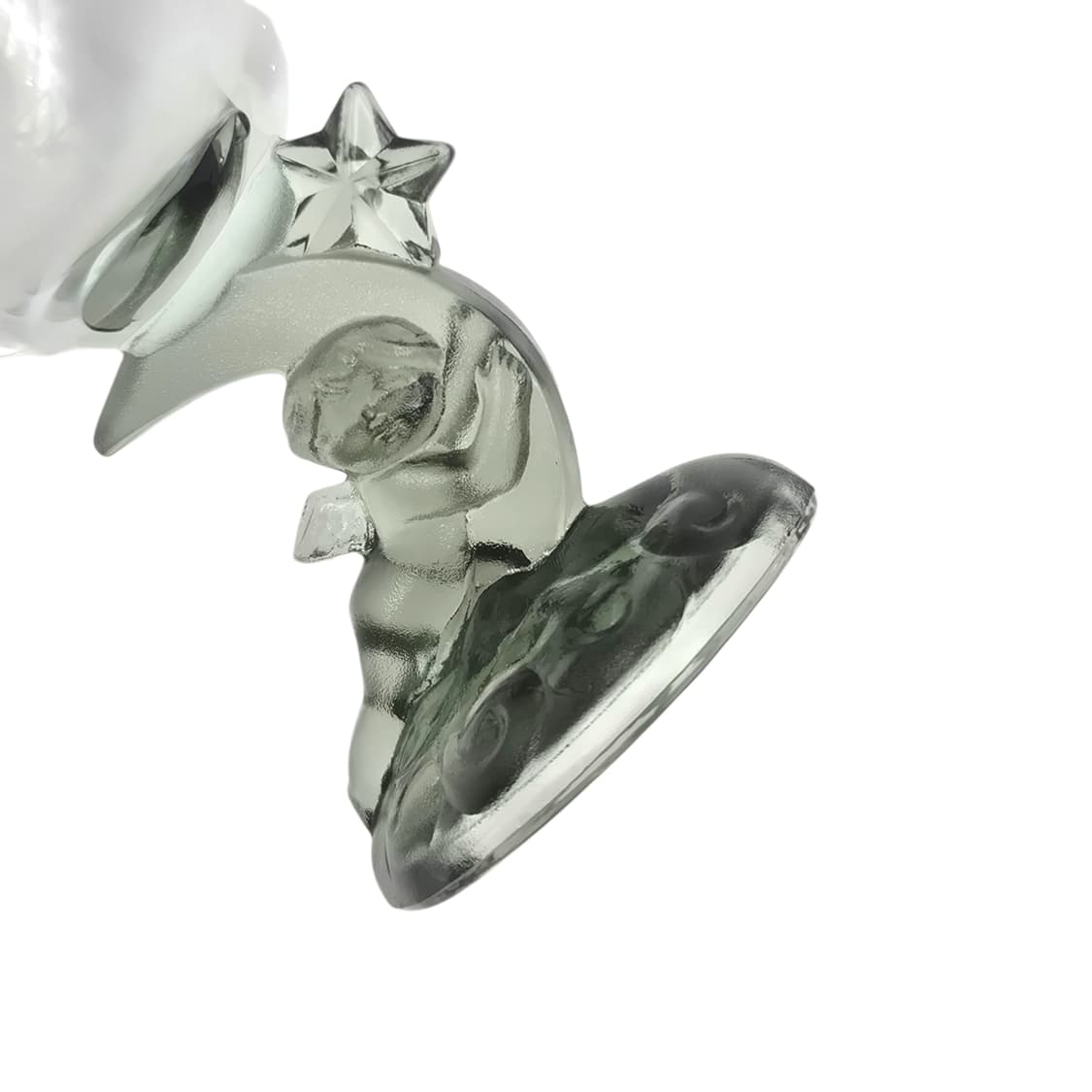 80s 이시즈카 유리 공예 엔틱 천사&달 와인잔 1p 상품이미지3