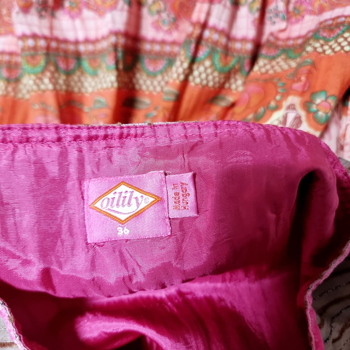 Oilily 오일릴리 플라워패턴 스커트 치마 (26-27인치쯤/표기36) 상품이미지6