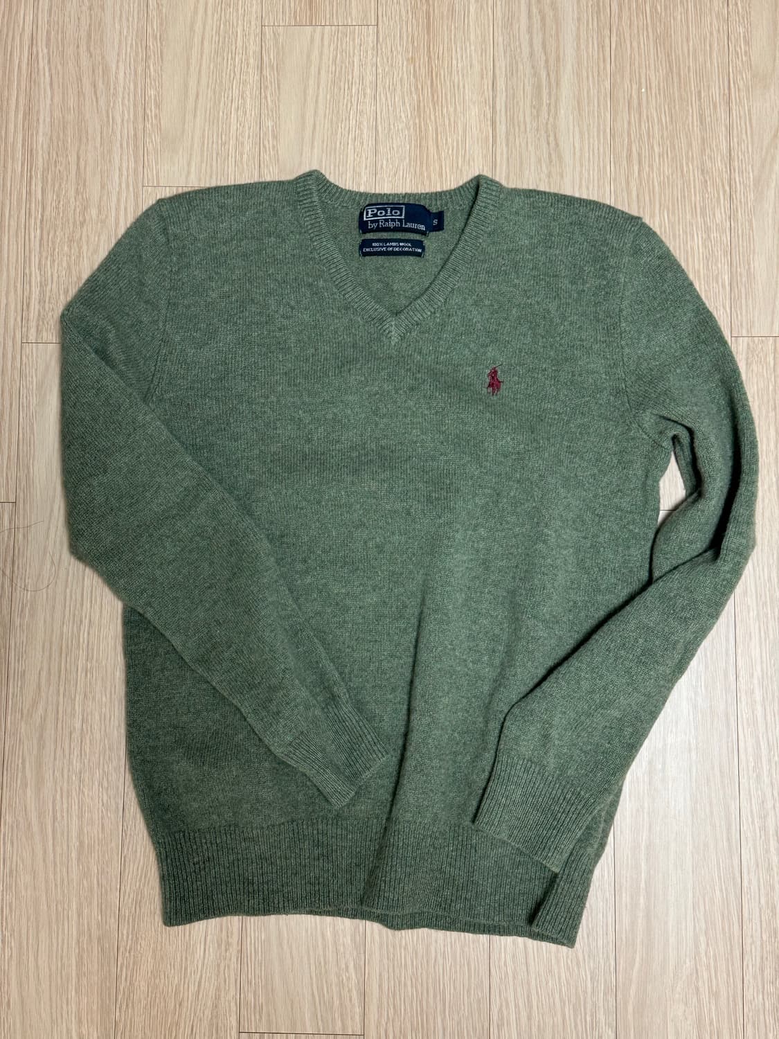 폴로 랄프로렌 램스울 브이넥 니트 S 상품이미지1