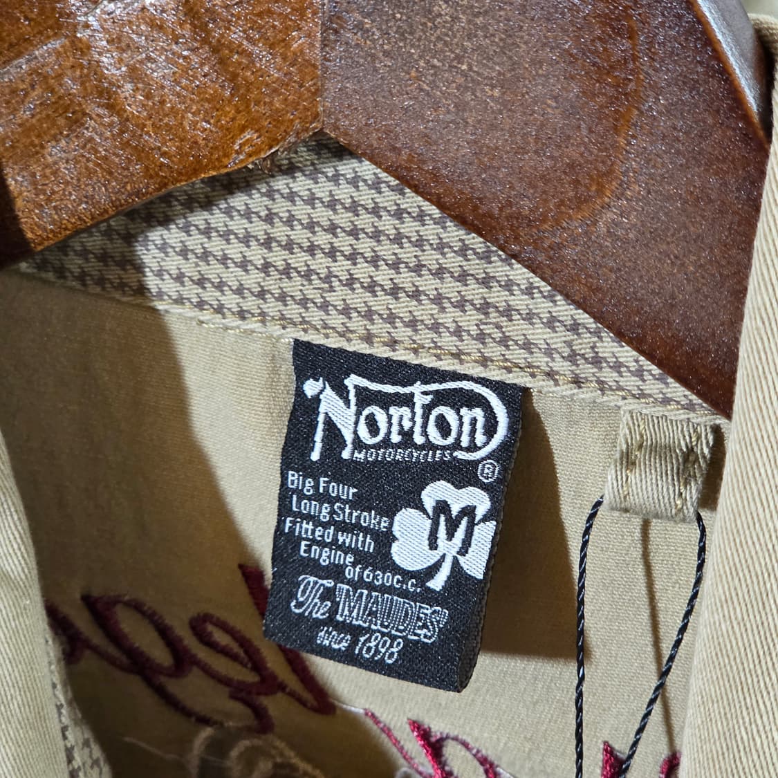 JPN 노턴 밀리터리 자수 베이지 셔츠 상품이미지8