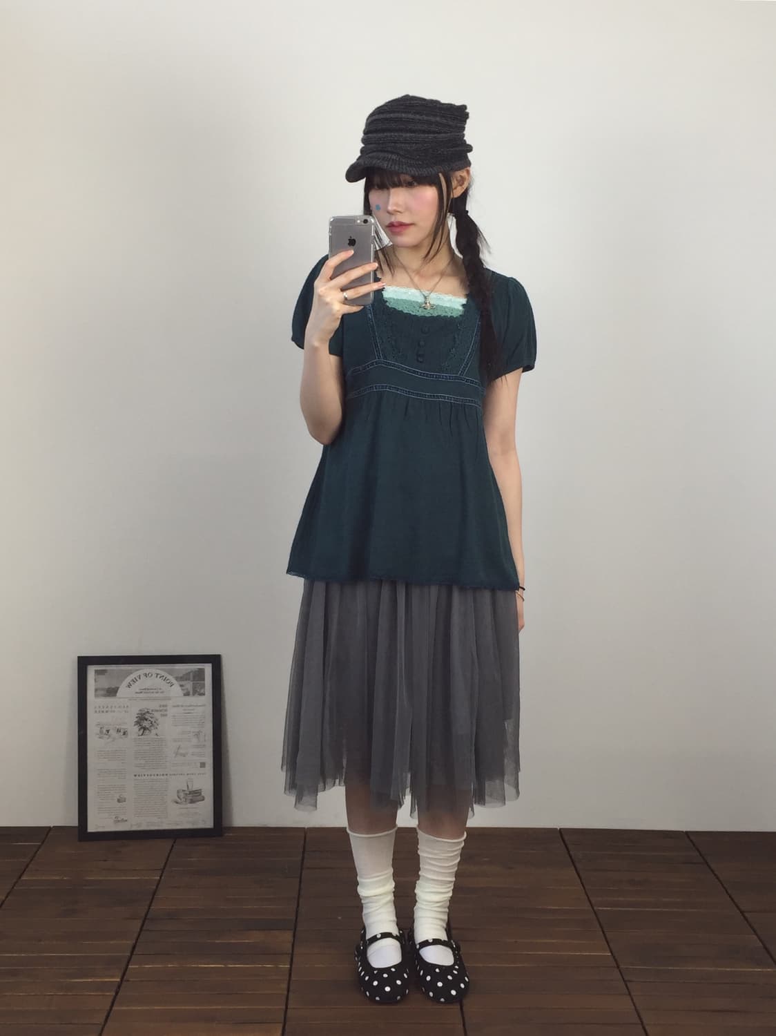 Jpn Mori Girl Lace Trim Blouse 상품이미지1