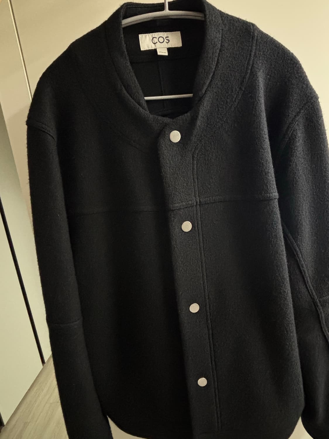 (L) COS 코스 블랙 울 트위드 자켓 상품이미지1
